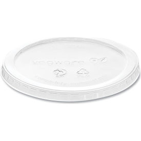Round Deli Compostable Pot Lids, Fits 8 - 32 oz. Containers, Clear, 500/Carton