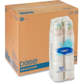 Paper Hot Cups, 12 oz. Capacity, Coffee Haze Design, White/Brown, 960/Carton
