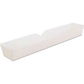 Footlong Hot Dog Tray, 10-1/4"W x 1-1/2"D x 1-1/4"H, White, Pack of 500