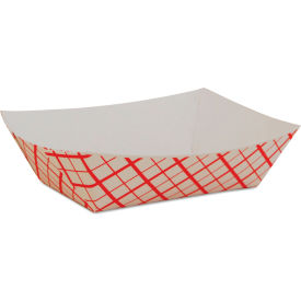 Paper Food Basket, 0.5 lb. Cap., 4-9/16"W x 3-3/16"D x 1-1/4"H, Red/White, Pack of 1000