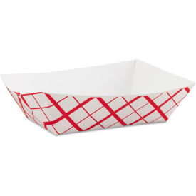 Paper Food Basket, 3 lb. Cap., 7-3/16"W x 4-15/16"D x 1-15/16"H, Red/White, Pack of 500