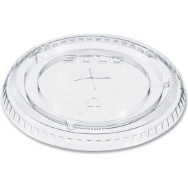 Straw Slot Cold Cup Lids, Fits 9 - 20 oz. Cups, Clear, 100/Sleeve, 10 Sleeves/Carton