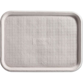 Molded Fiber Flat Food Tray, 16"W x 12"D, White, Pack of 200