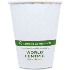 Double Wall Paper Hot Cups, 12 oz. Capacity, White, 1000/Carton