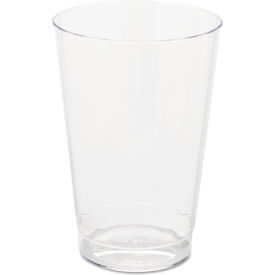 Classic Crystal Plastic Tumblers, Fluted, Tall, 12 oz. Capacity, Clear, 20/Pack, 12 Packs/Carton