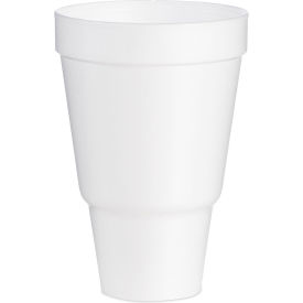 Foam Drink Cups, Tapered Bottom, 32 oz. Capacity, White, 25/Bag, 20 Bags/Carton