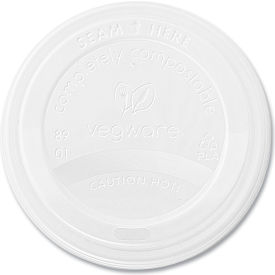 Compostable Lids, Fits 89-Series Hot Cups, White, 1000/Carton