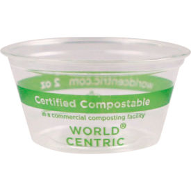 PLA Cold Cups, Souffle, 2 oz. Capacity, Clear, 2000/Carton