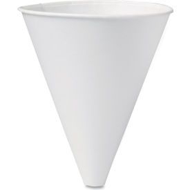 Bare Eco-Forward Treated Paper Funnel Cups, 10 oz. Capacity, White, 250 Cups per Bag, 4 Bags per Carton