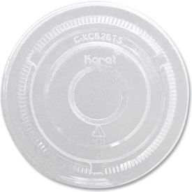 Cold Cup Flat Lids, No Hole, 12 - 24 oz. Cups, Clear, 1000/Carton