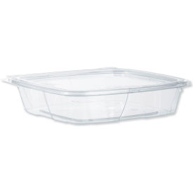 ClearPac SafeSeal Tamper-Evident Container with Flat Lid, 35 oz. Cap., Clear, 200/Carton