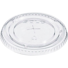Straw Slot Cold Cup Lids, Fits 9 - 20 oz. Cups, Clear, Plastic, 100/Pack