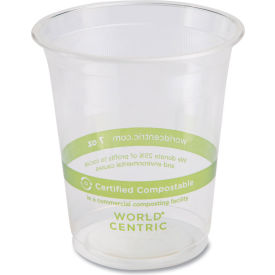 PLA Cold Cups, 7 oz. Capacity, Clear, 2000/Carton