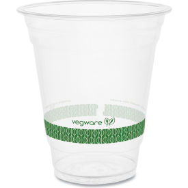 96-Series Compostable Cold Cups, 12 oz. Capacity, Clear/Green, 1000/Carton