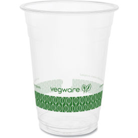 96-Series Compostable Cold Cups, 16 oz. Capacity, Clear/Green, 1000/Carton