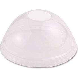 PLA Cold Cup Dome Lids, Fits 9 - 24 oz. Cups, Clear, 1000/Carton