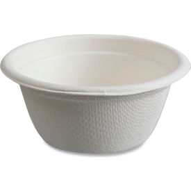 Vanguard Renewable & Compostable Sugarcane Portion Cups, 2 oz. Cap, White, Pack of 2500