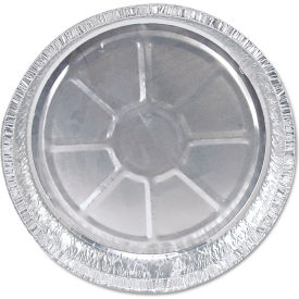 Aluminum Container with Lid, 48 oz. Capacity, 9" Dia. x 1-11/16"H, Silver, 500/Carton