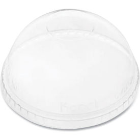 Cold Cup Dome Lids, No Hole, Fits 12 - 24 oz. Cups, Clear, 1000/Carton
