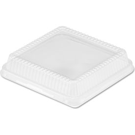Plastic Dome Lids, 8-1/4"L x 8-1/4"W x 1-1/2"H, Clear, 500/Carton