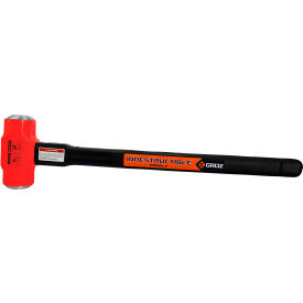 Sledge Hammer, 6 lb. Head, 24"L Indestructible Steel/Rubber Handle