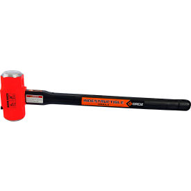Sledge Hammer, 8 lb. Steel Head, 24"L Indestructible Steel/Rubber Handle
