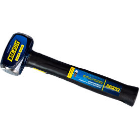 Club Hammer, 2.5 lb. Head, 12"L Indestructible Steel/Rubber Handle
