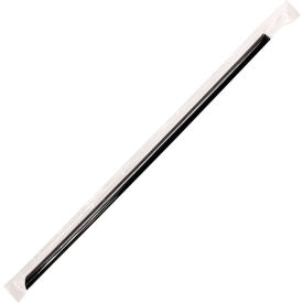 Jumbo Straws, 9"L, Black, 2000/Carton