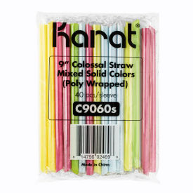 Boba Straws, 9"L, Assorted, 1600/Carton