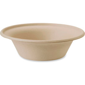 Fiber Bowls, 11.5 oz. Capacity, 6" Dia. x 1-11/16"H, Natural, Paper, 1000/Carton