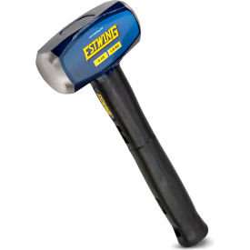 Sledge Hammer, 4 lb. Steel Head, 12"L Indestructible Steel/Rubber Handle