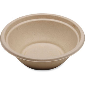 Fiber Bowls, 24 oz. Capacity, 7-3/8" Dia. x 2-5/16"H, Natural, Paper, 500/Carton