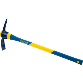 Pick Mattock with 36"L Fiberglass Handle, 2.5 lb. Head, Blue/Yellow
