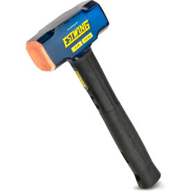 Sledge Hammer, 4 lb. Copper Head, 12"L Indestructible Steel/Rubber Handle