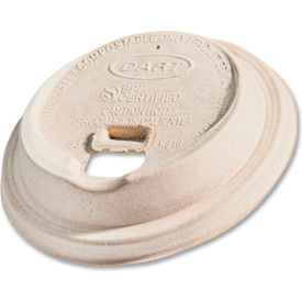 Fiber Hot Cup Lids, ProPlanet Seal, Fits 10 - 24 oz. Paper Cups, Tan, 1000/Carton
