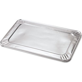 Steam Pan Foil Lid, Fits Full-Size Pan, 45 Gauge, Silver, 50/Case