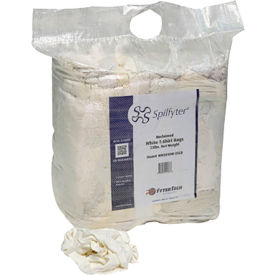 Universal Bulk Reclaimed T-Shirt Rag, Compressed, White