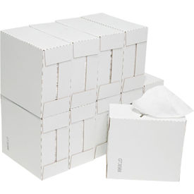 Universal Pop Up Wipers in Dispenser Box, 9-3/8"W x 16-3/4"L, White, 10/Pk