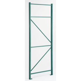Boltless Teardrop Upright Frame, 48"D x 264"H, 41430 lb. Cap., Green