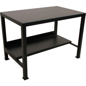 Welded Work Table, 72 x 30", Steel Square Edge