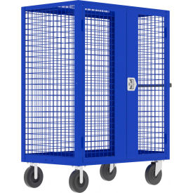 Security Cart, 51"L x 30"W x 66"H, 2000 lb. Cap., Blue