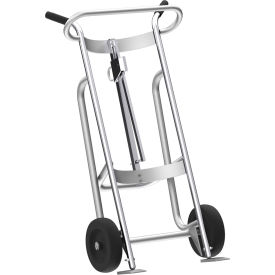 2-Wheel Hand Truck For 30/55 Gallon Steel Drums, 1000 lb. Capacity, Silver