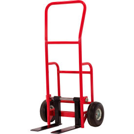 Multi-Use Flat Forks Hand Truck with Never Flat Wheels, 800 lb. Cap., Red