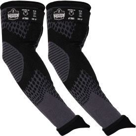 Cut-Resistant Protective Arm Sleeves, ANSI A9, 18"L, Black