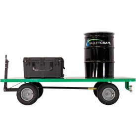 Quad Steer Trailer, Pneumatic Wheels, 1000 lb. Capacity, 60"L x 36"W Deck, Green