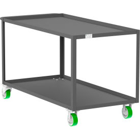 Utility Cart with 2 Shelves, 2000 lb. Capacity, 60"L x 30"W x 36"H, Gray