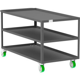 Utility Cart with 3 Shelves, 2000 lb. Capacity, 60"L x 30"W x 36"H, Gray
