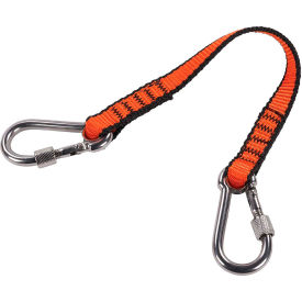 Squids 3154 Web Lanyard with Dual Screw Gate Carabiners, S, Orange, Pack of 3