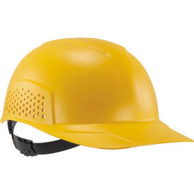 Skullerz 8951 Vented Hard Shell Bump Cap, Short Brim, One Size Fits Most, Yellow