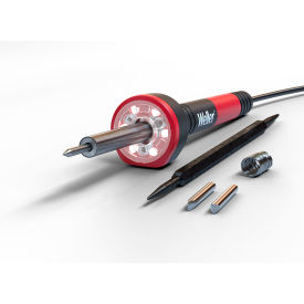 Corded Solder Iron Kit with LED Halo Ring 30W, Black/Red